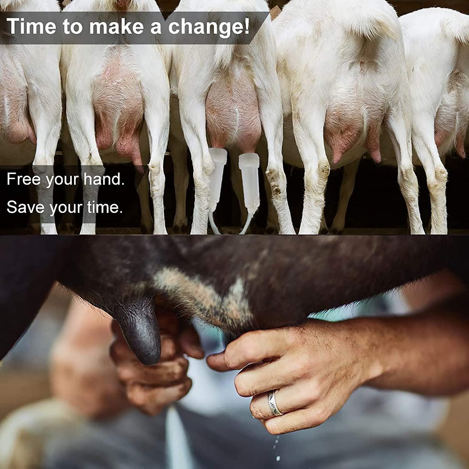 automatic portable livestock milking equipment, portable pulsation vacuum pump goat milker livstock milking machine, 14l goat milking machine, cow milking machine electric, common for cattle and shee