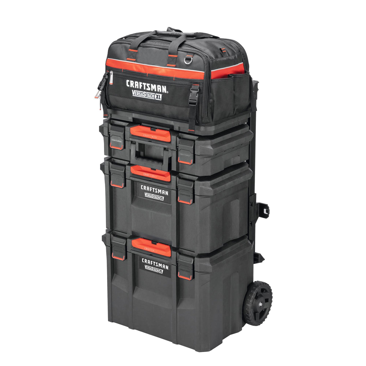 VERSASTACK XL Tool Bag, 22.5”, Durable Polyester, Black and Red (CMST21450)