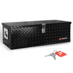 30 Inch Truck Bed Tool Box, Aluminum Heavy Duty Trailer Tool Box for Pickup Truck Bed RV, Toolbox StoraBox with Handle and Lock - Black