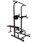 Power Tower Dip Station Pull Up Bar Sit Up Bench for Home Gym Dip Stands Strength Training Workout Equipment