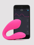 Lovense Quake App Controlled Rechargeable Dual Clitoral and G-Spot Vibrator, Pink