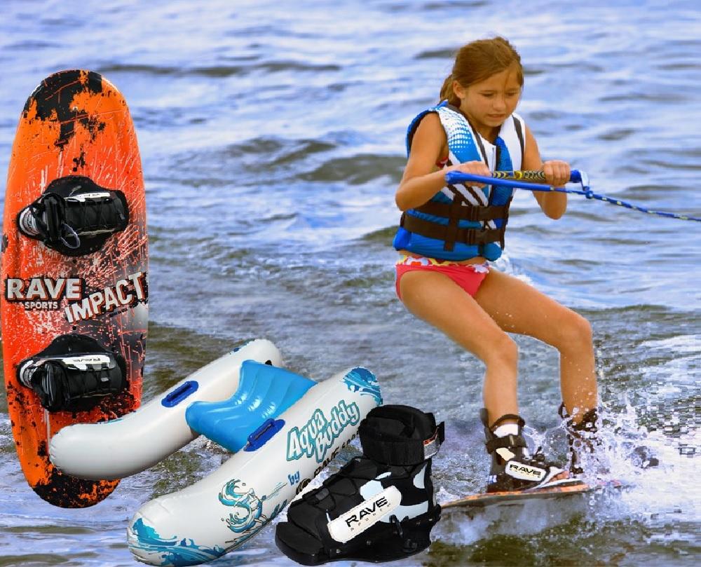 Rave Sports 02401 Jr. Wakeboard Starter Package for Teaching Beginners