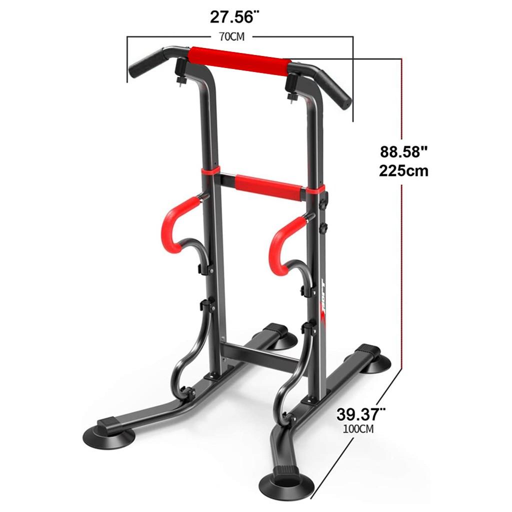 Pull Up &amp; Dip Stand Power Tower, Adjustable Multi-Function Fitness Strength Training Equipment