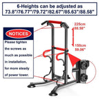 Pull Up &amp; Dip Stand Power Tower, Adjustable Multi-Function Fitness Strength Training Equipment