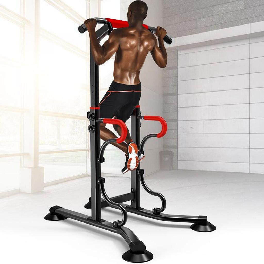 Pull Up &amp; Dip Stand Power Tower, Adjustable Multi-Function Fitness Strength Training Equipment