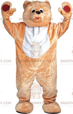 Brown and White Teddy Bear BIGGYMONKEYMascot Costume, Teddy Bear Costume