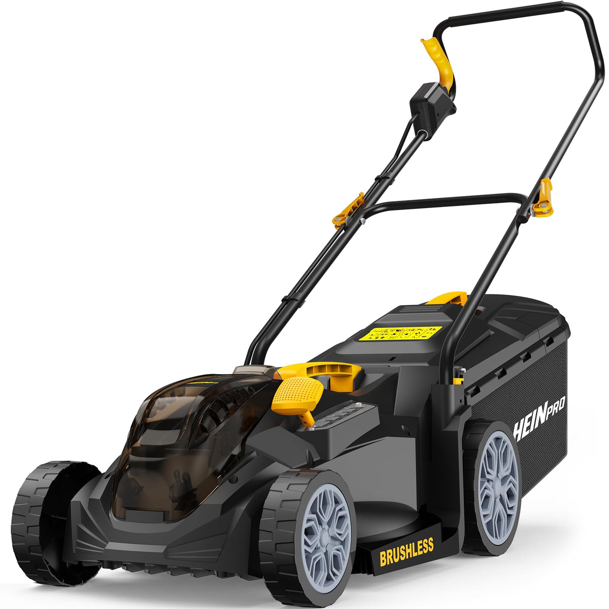 Cordless Lawn Mower Compatible with Dewalt 20V MAX Battery | 14", 2-in-1 Brushless Electric Lawn Mower for Small Yards, Push Mowers with 5-Position Height Adjustment, Black (Tool Only)