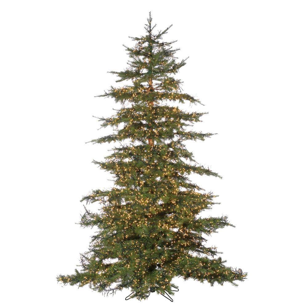 7.5 ft. Pre-Lit LED Natural Cut Monaco Pine Artificial Christmas Tree with Micro Lights