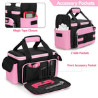 Pink Tool Bag for Women, Tool StoraOrganizer with Anti-friction and Thick Padded Bottom, Tactical RanBag, Multi-functional Work Bag for Repairman, Electrician, Carpenters, Pink