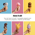 CREAMi Scoop & Swirl Ice Cream and Soft Serve Maker, Oprah's Favorite Things 2025, 13 Programs, Soft Serve Handle & (4) CREAMi 2-in-1 16oz Pints, Gift for Kids & ALL ages, NC701