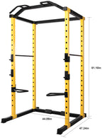 Everyday Essentials 1000-Pound Capacity Multi-Function Adjustable Power Cawith J-Hooks, Dip Bars and Other Optional Attachments, Power CaOnly