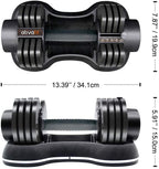 ATIVAFIT Adjustable Dumbbell 27.5 lbs Weights for Gym Home (Single)