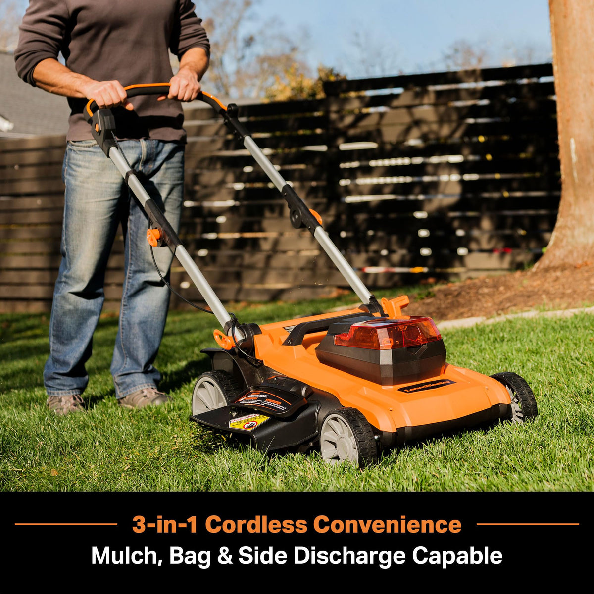 48V MAX Electric Lawn Mower, 19-inch Brushless Cordless Lawn Mower with 2X24V MAX 4.0Ah Battery and a Dual Charger-CLMF4819A