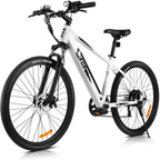 WOOKRAYS Electric Bike 350W Electric Mountain Bike 27.5'' Electric Bicycle for Adults, with 10.4Ah Removable Battery, 20MPH Professional 7 Speed E-Bike