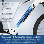 WOOKRAYS Electric Bike 350W Electric Mountain Bike 27.5'' Electric Bicycle for Adults, with 10.4Ah Removable Battery, 20MPH Professional 7 Speed E-Bike