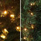 7.5 ft. Green Pencil Artificial Christmas Tree with White LED Lights
