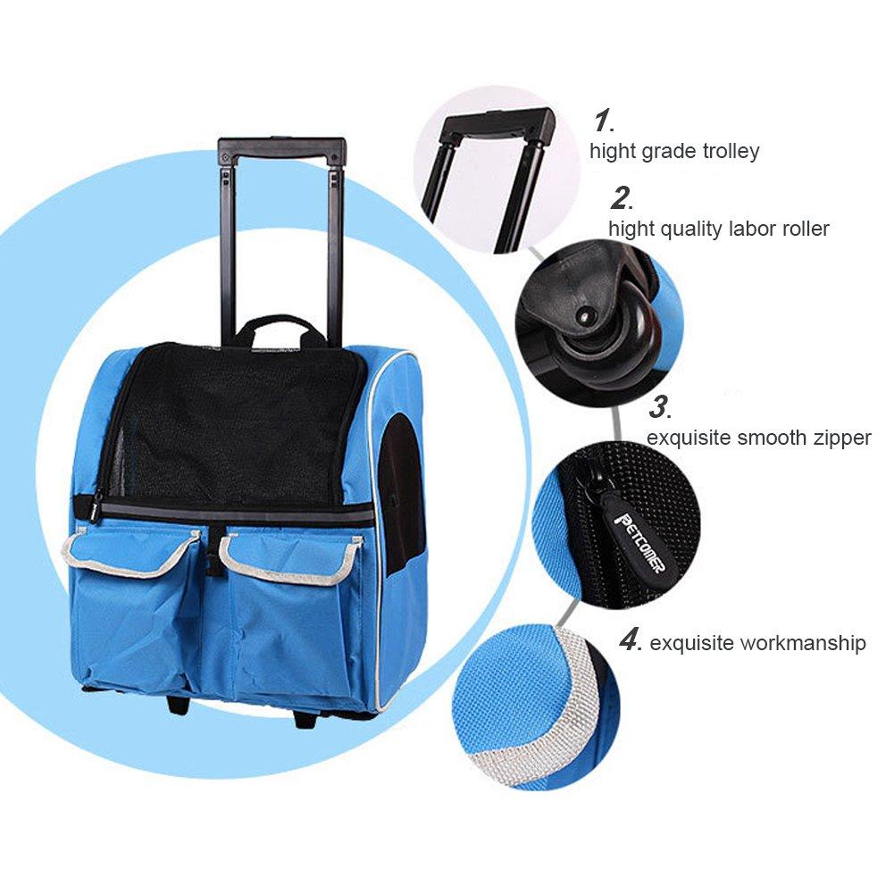 MiNi Pet Foldable Dog Trolley LaBag for Pets Travel Cart on Wheels