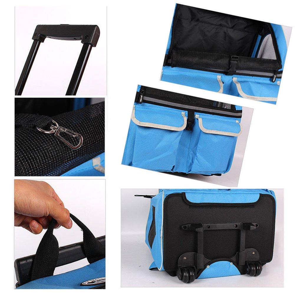 MiNi Pet Foldable Dog Trolley LaBag for Pets Travel Cart on Wheels