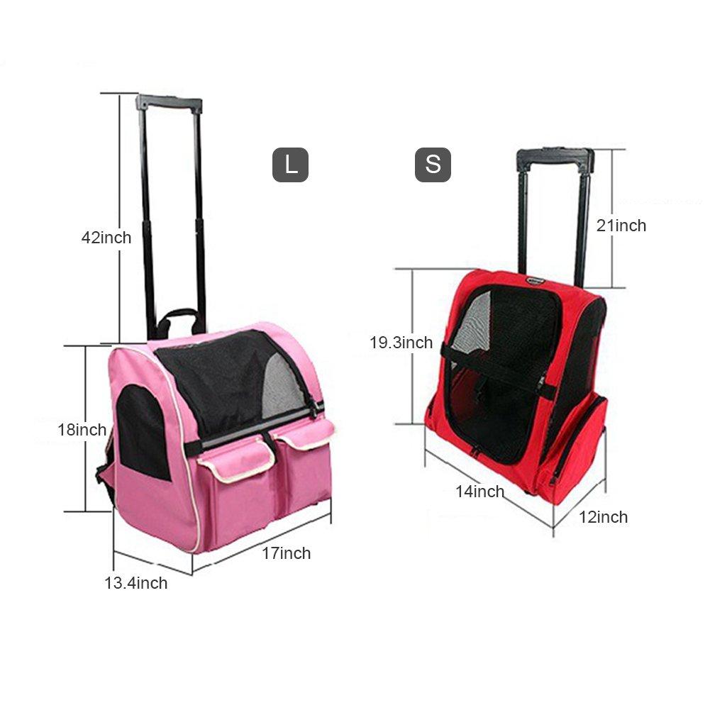 MiNi Pet Foldable Dog Trolley LaBag for Pets Travel Cart on Wheels