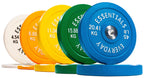 Everyday Essentials Color Coded Olympic Bumper Plate Weight Plate with Steel Hub, 260 Lbs.