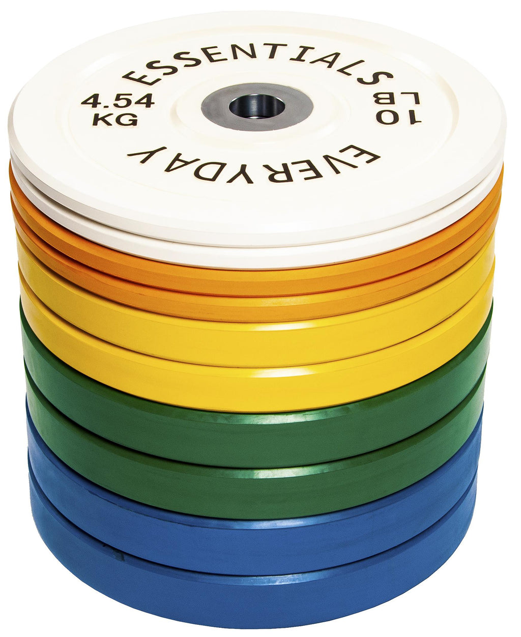 Everyday Essentials Color Coded Olympic Bumper Plate Weight Plate with Steel Hub, 260 Lbs.