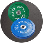 Everyday Essentials Color Coded Olympic Bumper Plate Weight Plate with Steel Hub, 260 Lbs.