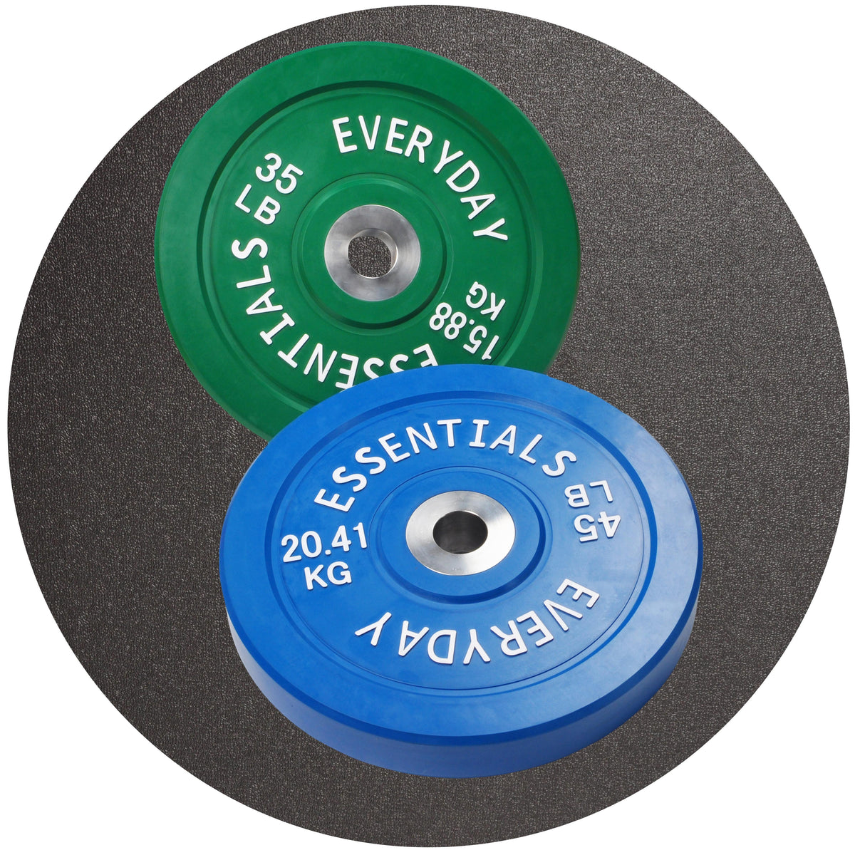 Everyday Essentials Color Coded Olympic Bumper Plate Weight Plate with Steel Hub, 260 Lbs.
