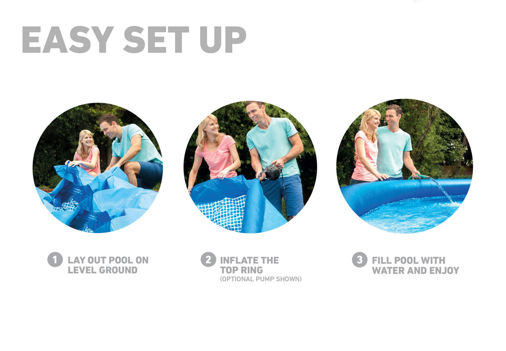 15' x 42" Easy Set® Inflatable Pool with Accessories
