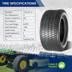 23x9.50-12 Lawn Mower Tire 23-9.5-12 Turf Tires 23x9.5x12 Lawn Tractor Tires 23x9.5-12 nhs 4PR P332, Set of 2