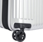 Securitime Expandable Luggage with Spinner Wheels, Silver, Carry-On 19 Inch