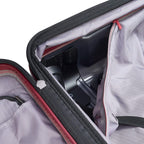 Securitime Expandable Luggage with Spinner Wheels, Silver, Carry-On 19 Inch