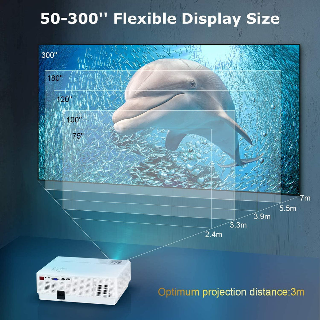 9500l lumens wifi 4k hd 1080p home theater smart projector hdmi for pc ps4 tv
