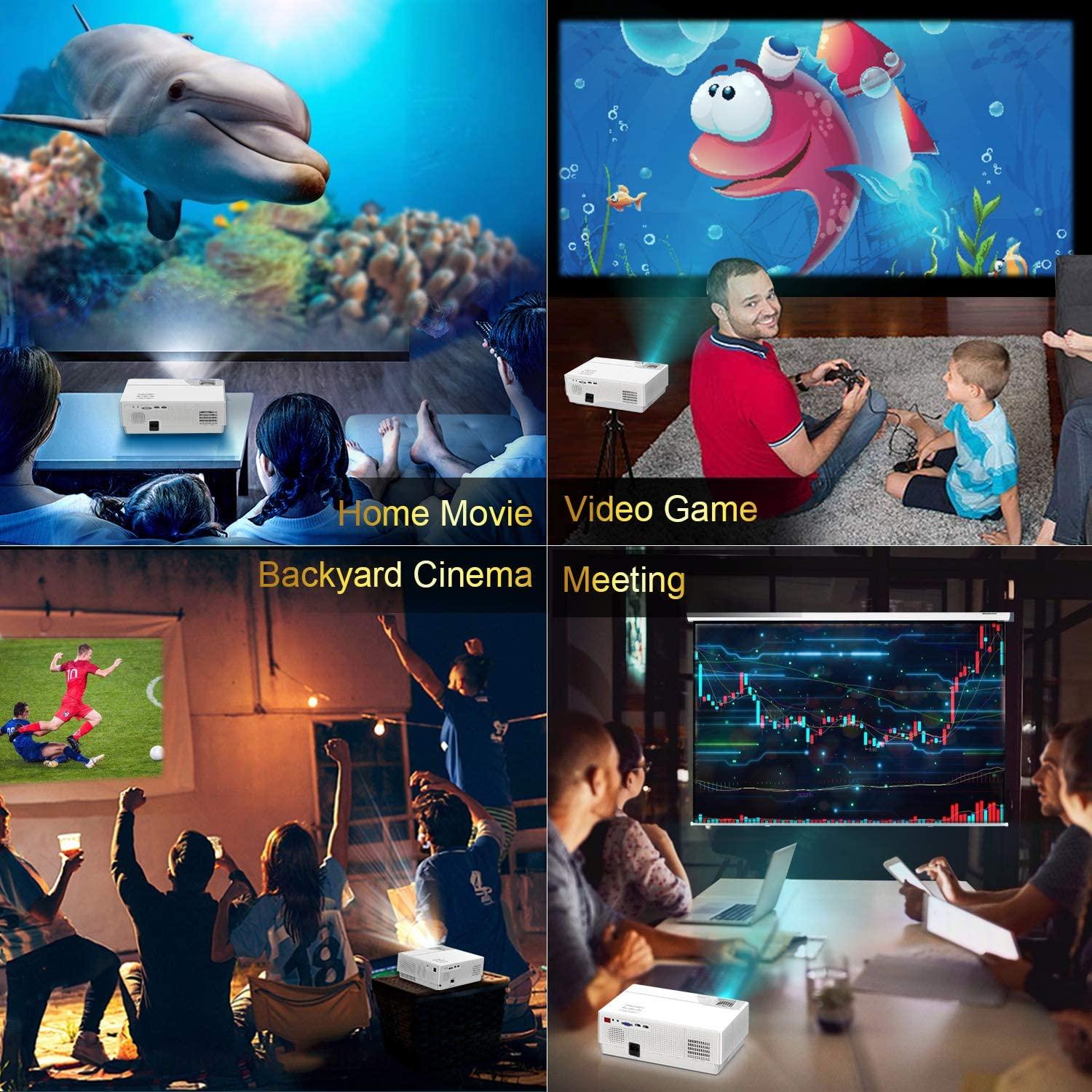9500l lumens wifi 4k hd 1080p home theater smart projector hdmi for pc ps4 tv