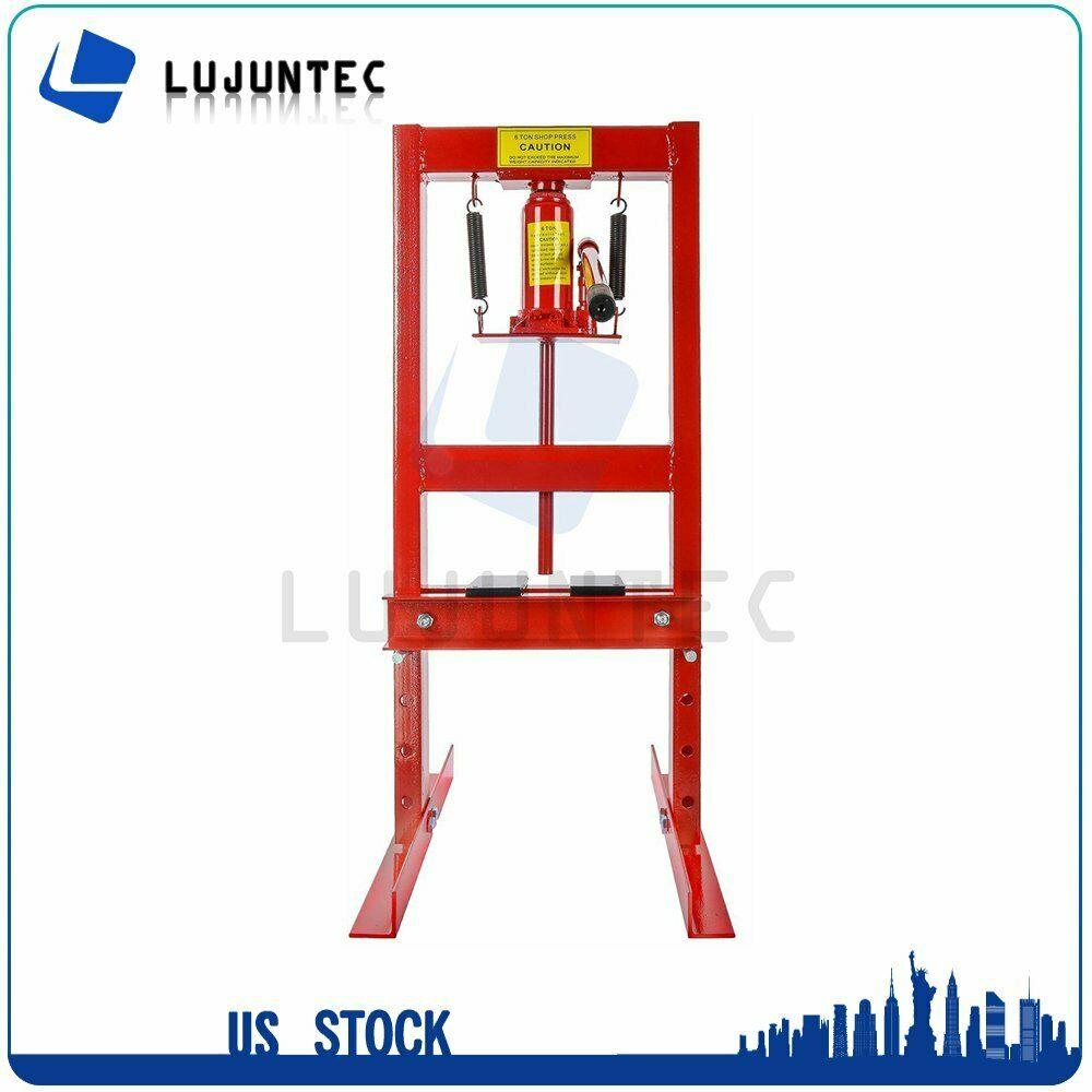 Hydraulic Shop Press 6 Ton Bench Top Mount 81518 With Plates H-Frame Jack Stand
