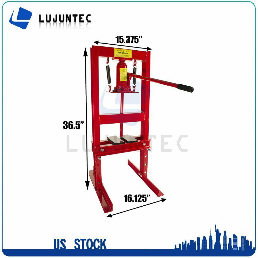 Hydraulic Shop Press 6 Ton Bench Top Mount 81518 With Plates H-Frame Jack Stand