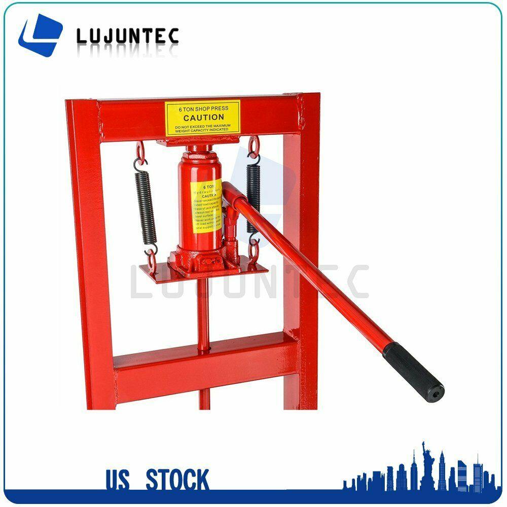 Hydraulic Shop Press 6 Ton Bench Top Mount 81518 With Plates H-Frame Jack Stand