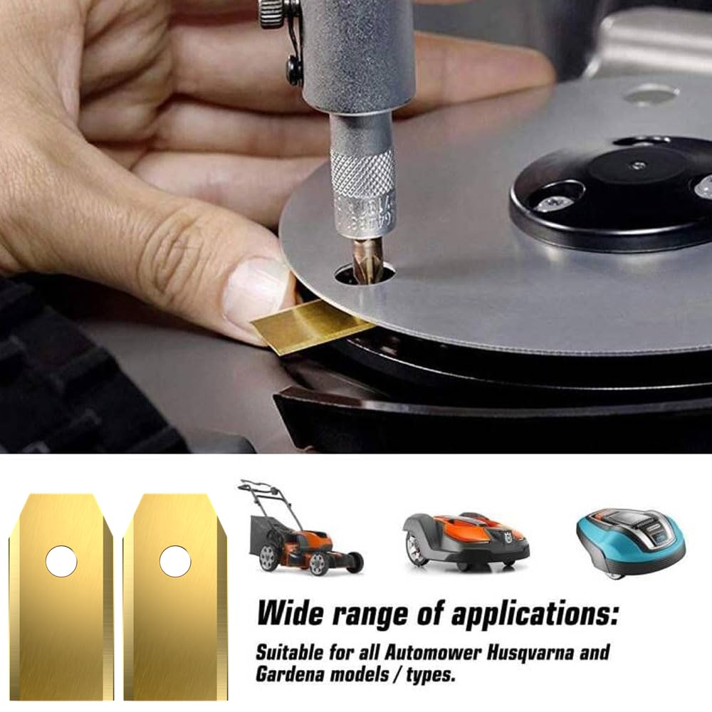 Replacement Robotic Mower Blades (ium Coating) for  Automower, Robot Mower, Compatible with Segway  Robotic Mower, Pack of 30