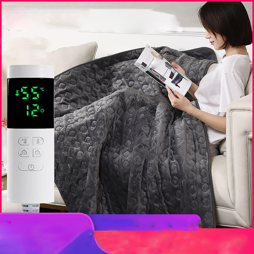 Portable Heaters for Outdoor Use Space Heater Heated Blanket Soft Blanket Machine Washable for Home Travel Office (150x120cm/59x47.2inch) with 260cm Extension Line
