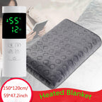 Portable Heaters for Outdoor Use Space Heater Heated Blanket Soft Blanket Machine Washable for Home Travel Office (150x120cm/59x47.2inch) with 260cm Extension Line