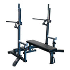 Fitness Competition Bench and Squat Rack Combo, Rated 1,000 LB, Competition Standards, Fully Adjustable