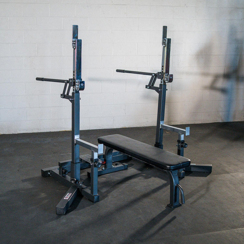 Fitness Competition Bench and Squat Rack Combo, Rated 1,000 LB, Competition Standards, Fully Adjustable
