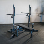 Fitness Competition Bench and Squat Rack Combo, Rated 1,000 LB, Competition Standards, Fully Adjustable