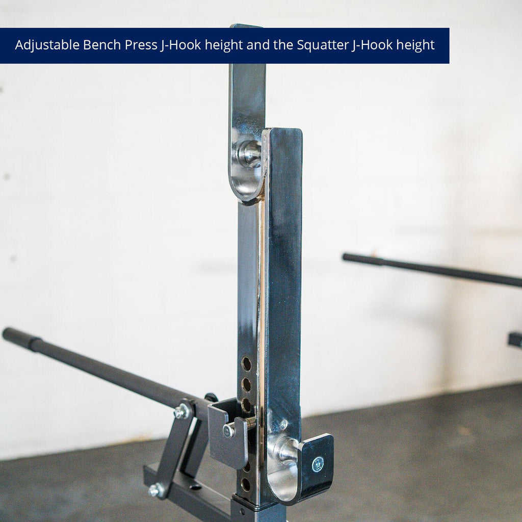Fitness Competition Bench and Squat Rack Combo, Rated 1,000 LB, Competition Standards, Fully Adjustable