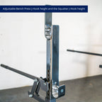 Fitness Competition Bench and Squat Rack Combo, Rated 1,000 LB, Competition Standards, Fully Adjustable