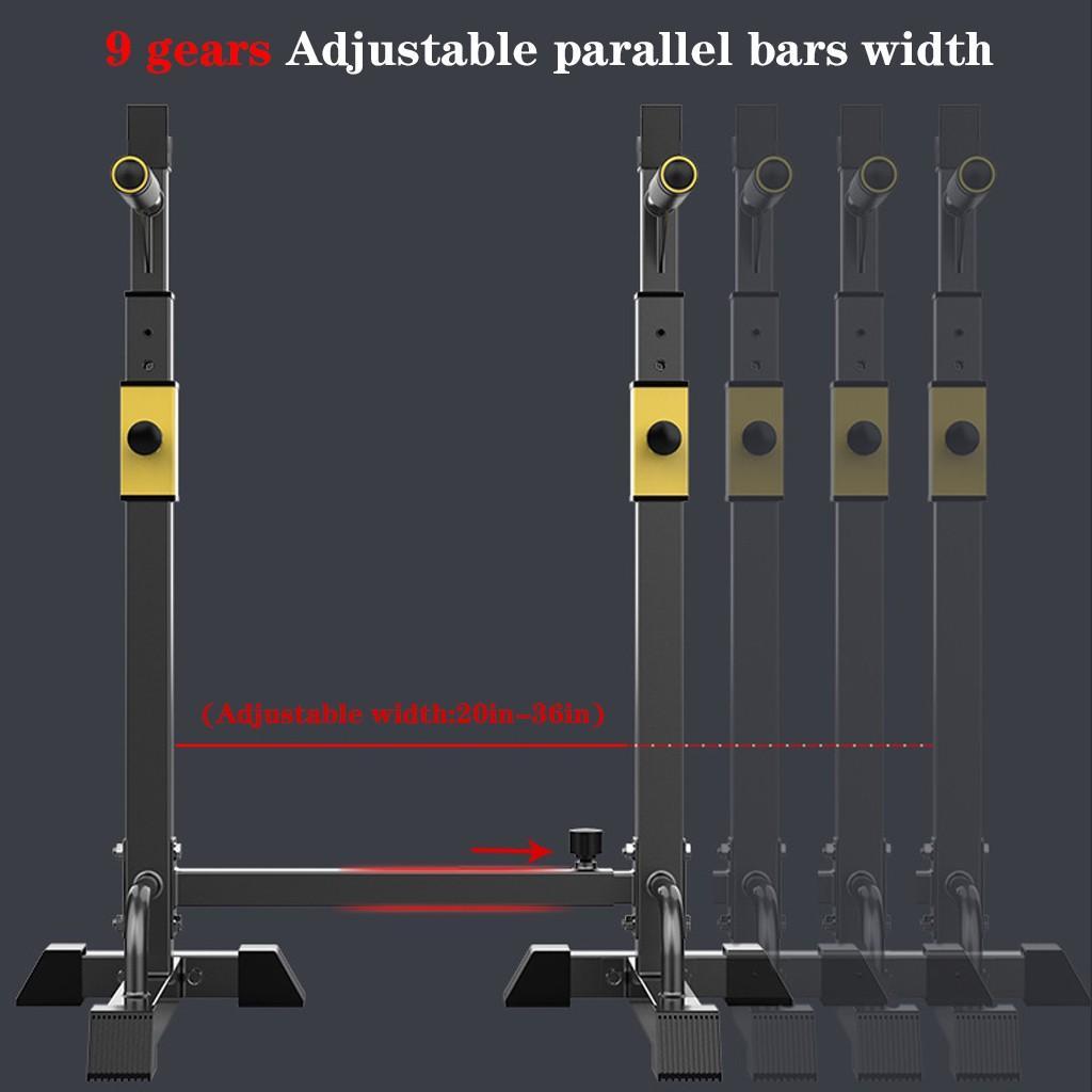 OlymFit Barbell Rack 551LBS Max Load Adjustable Squat Stand Dipping Station Weight Bench