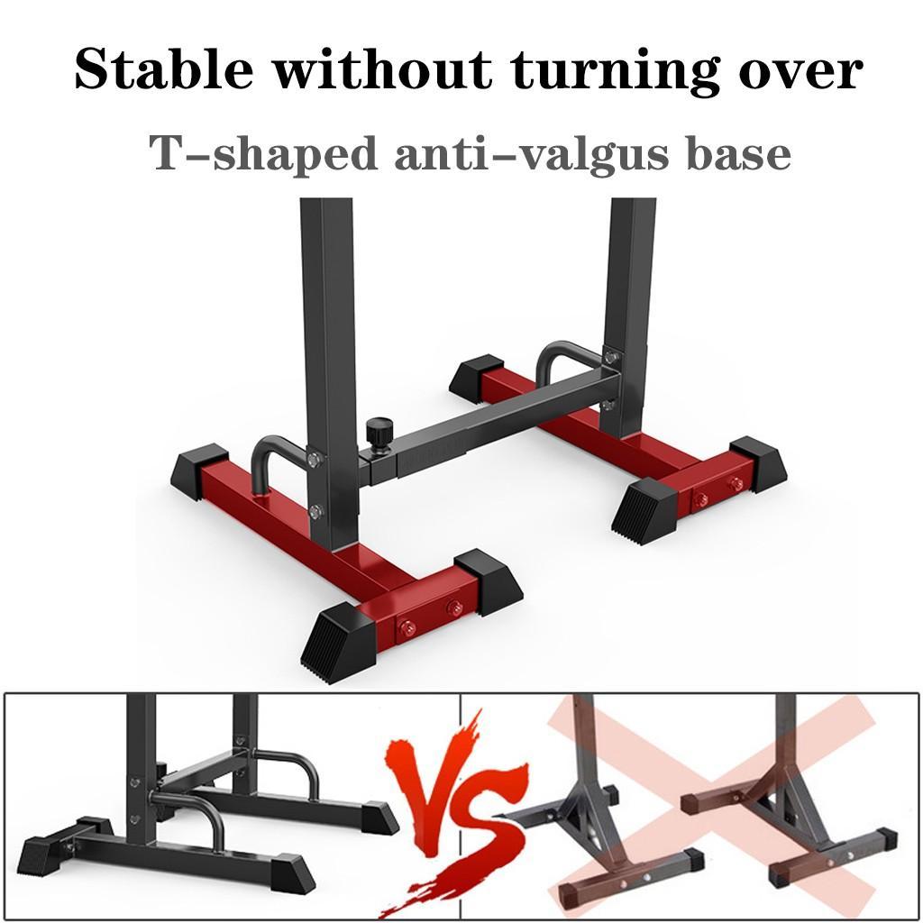 OlymFit Barbell Rack 551LBS Max Load Adjustable Squat Stand Dipping Station Weight Bench