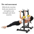 OlymFit Barbell Rack 551LBS Max Load Adjustable Squat Stand Dipping Station Weight Bench