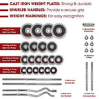 STOZM Dumbbell Set With Case, 121Lbs Versatile Extended Set With Bar Options (Exgk Dumbbell Set/Extended Version 55Kg)