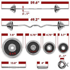 STOZM Dumbbell Set With Case, 121Lbs Versatile Extended Set With Bar Options (Exgk Dumbbell Set/Extended Version 55Kg)
