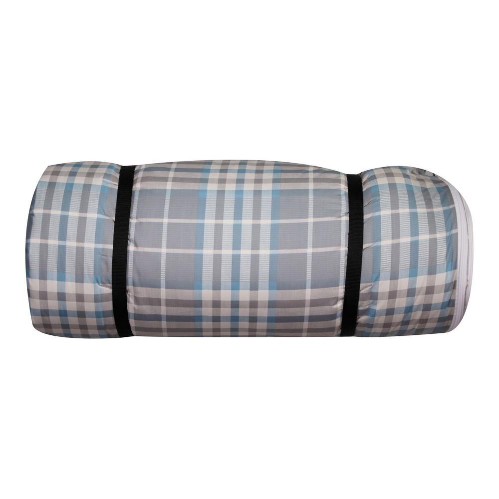 Duvalay Extra-LarOcean Plaid Luxury Memory Foam Sping Bag and Duvet